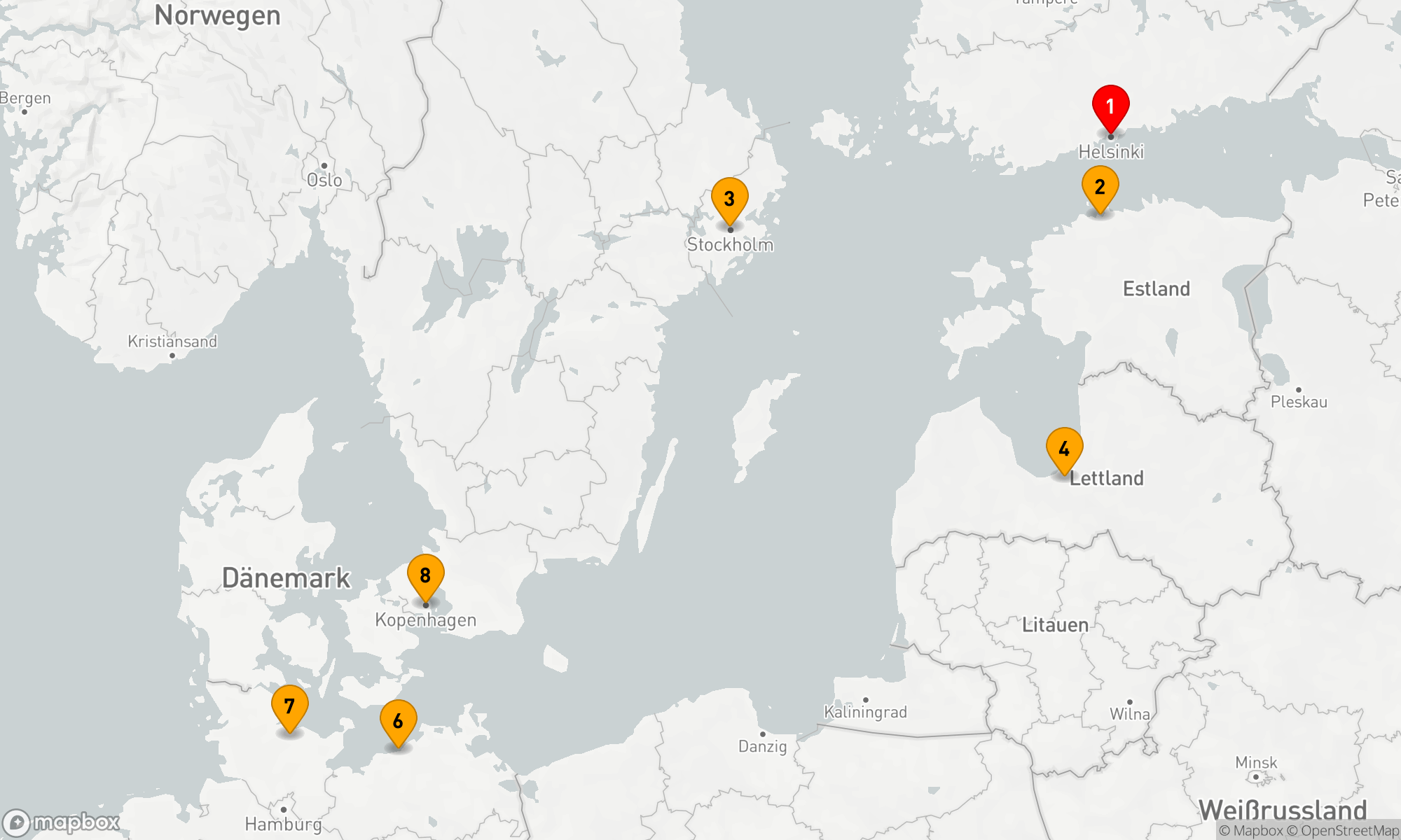 Route 7 Nächte - Nordische Metropolen und Ostseekultur