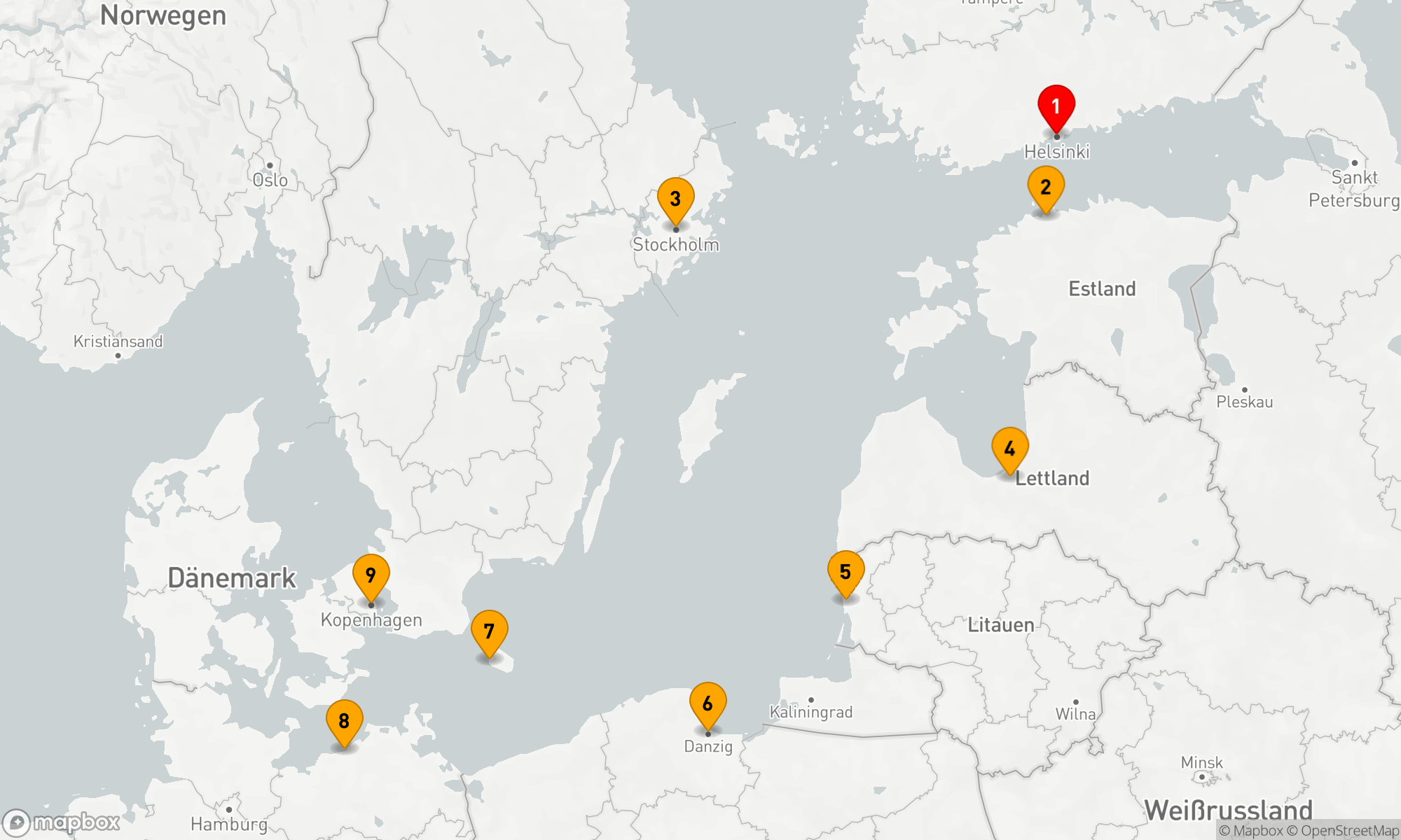 Route 9 Nächte - Ostsee-Entdeckungsreise 