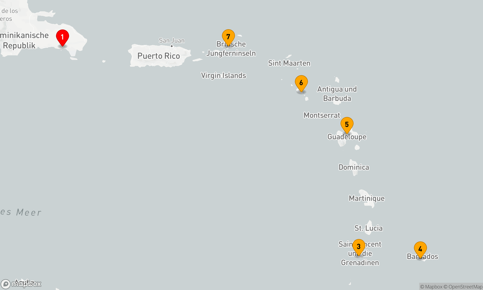 Route 7 Nächte - Karibische Inselträume mit Costa