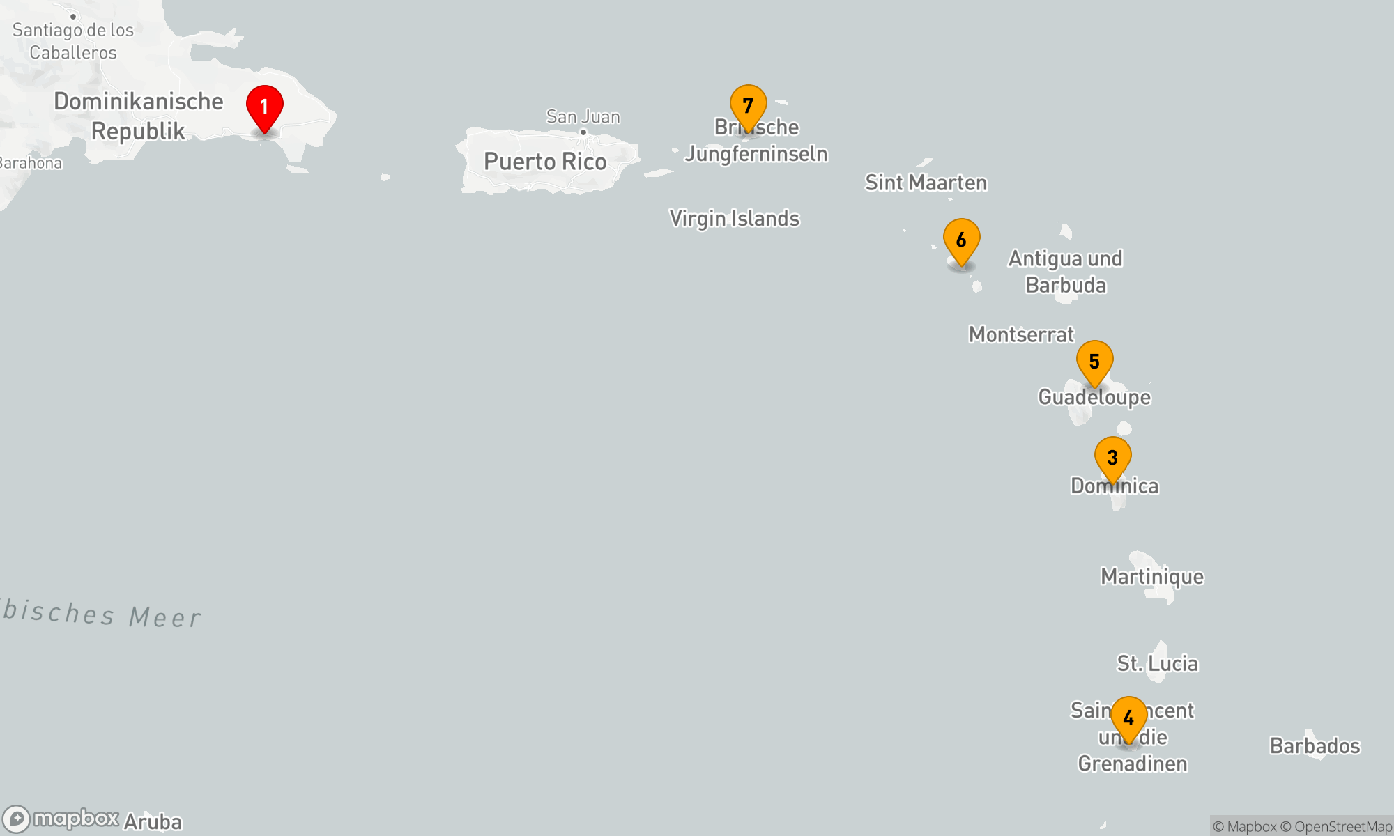 Route 7 Nächte - Karibische Inselzauber-Entdeckungsreise
