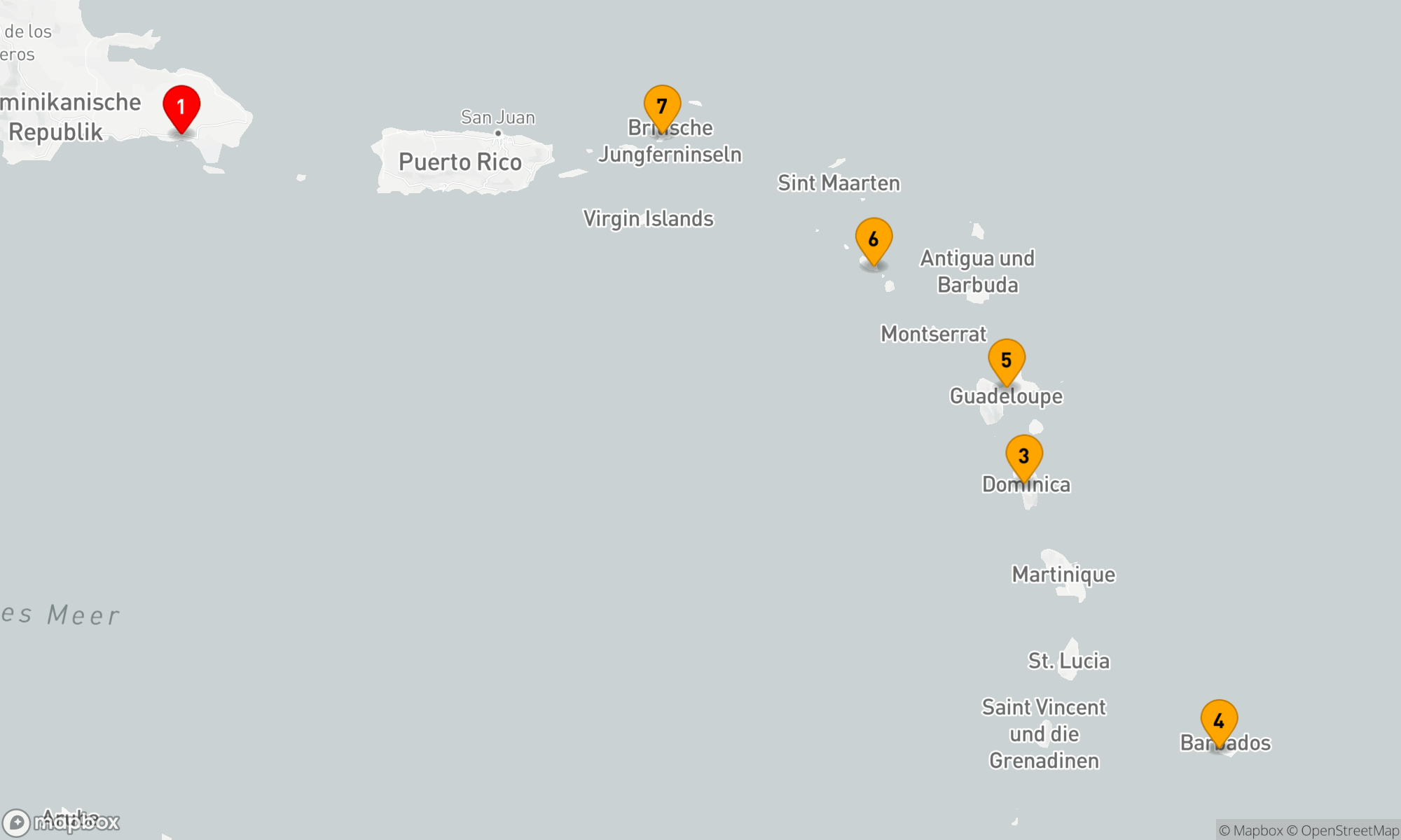 Route 7 Nächte - Karibische Inselträume mit Costa