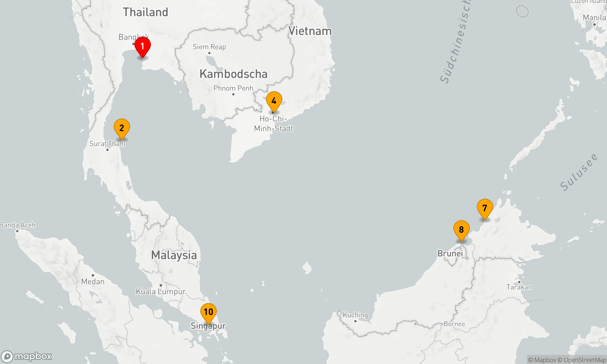 Route 10 Nächte - TEMPLES & TROPICAL ISLES