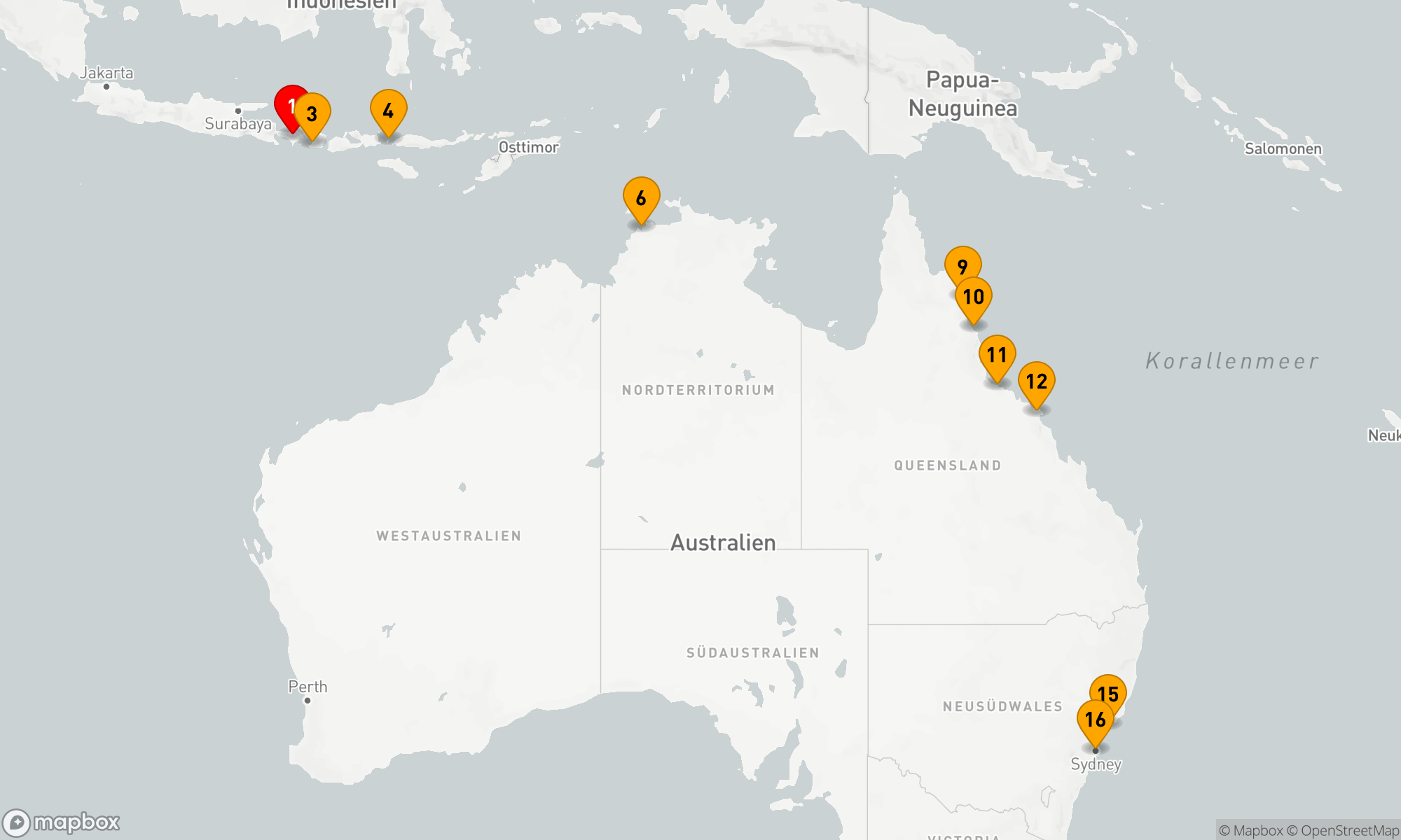 Route 16 Nächte - BALI TO BARRIER REEFS