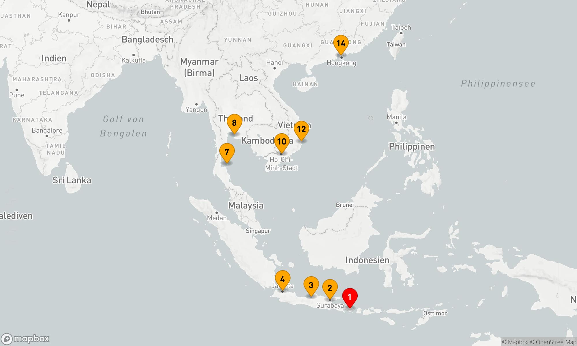 Route 14 Nächte - LANTERNS & LOTUSES