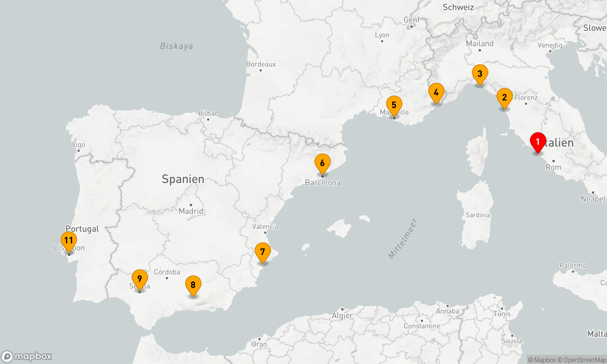 Route 10 Nächte - INVITATION TO IBERIA