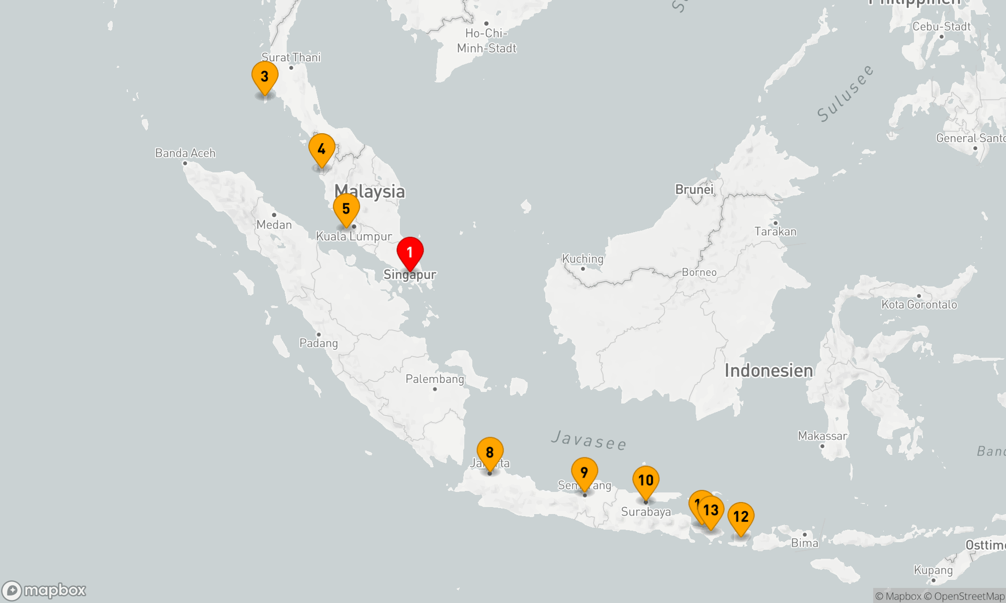 Route 12 Nächte - MALAY & INDONESIAN SHORES