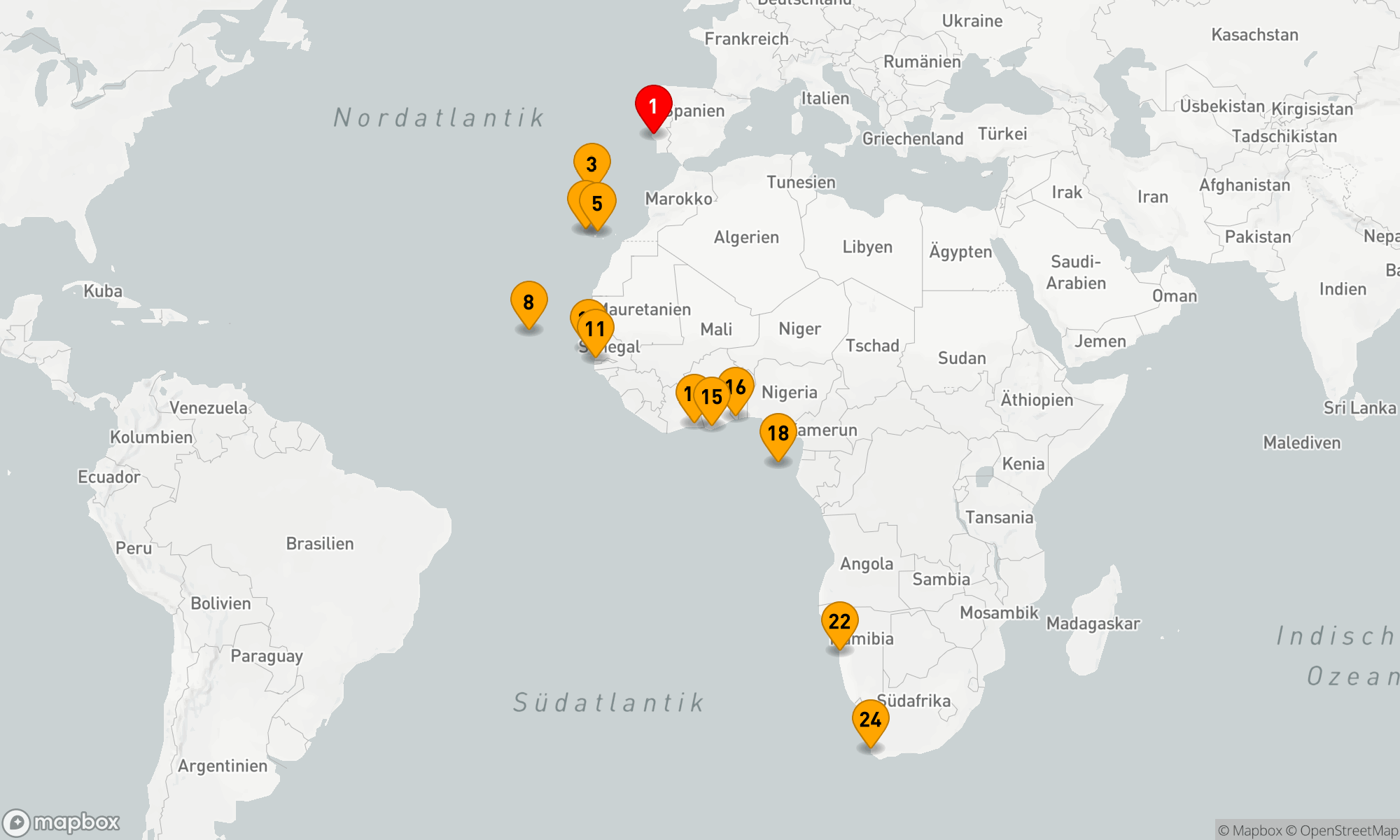Route 24 Nächte - MYSTICAL ATLANTIC AFRICA