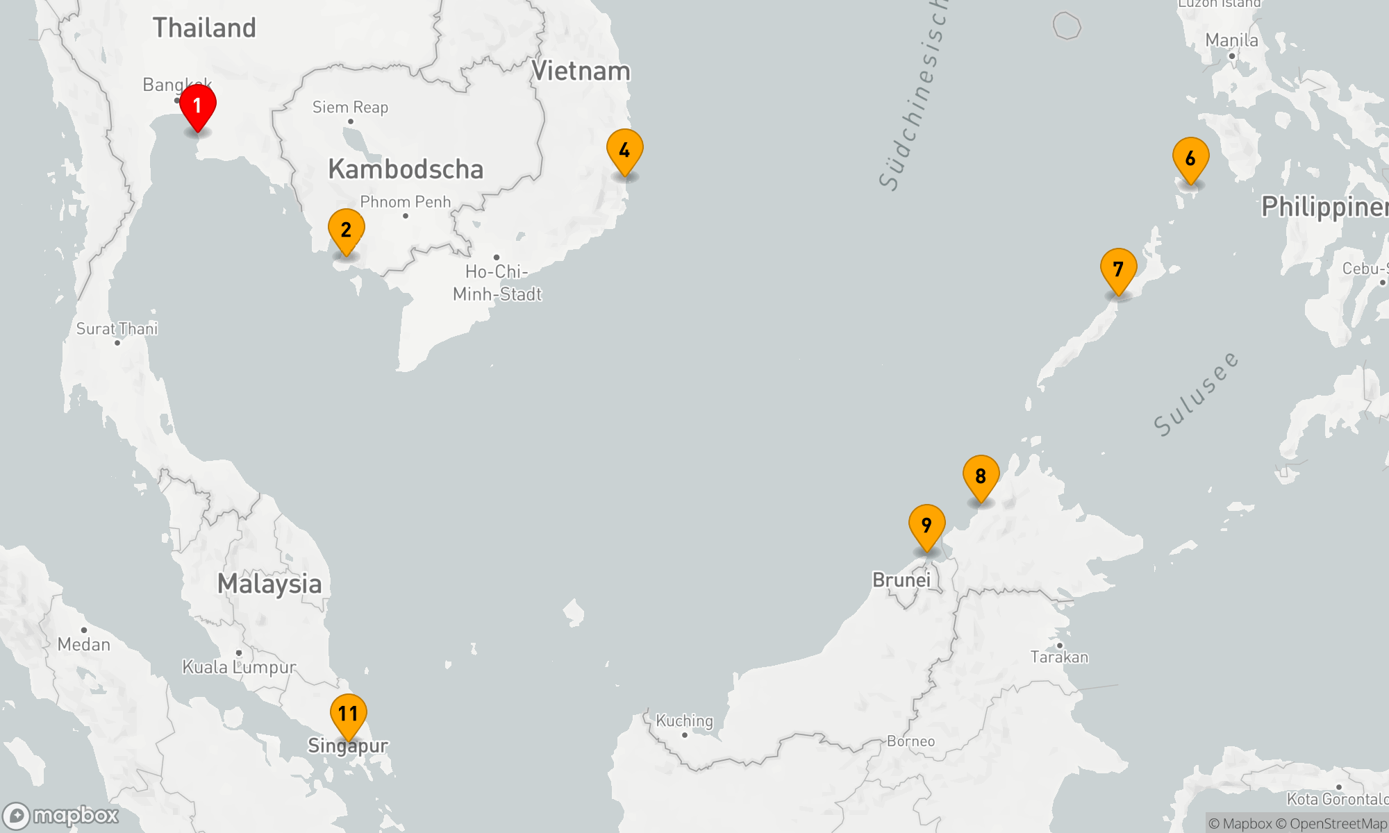 Route 11 Nächte - UNCHARTED SOUTHEAST ASIA