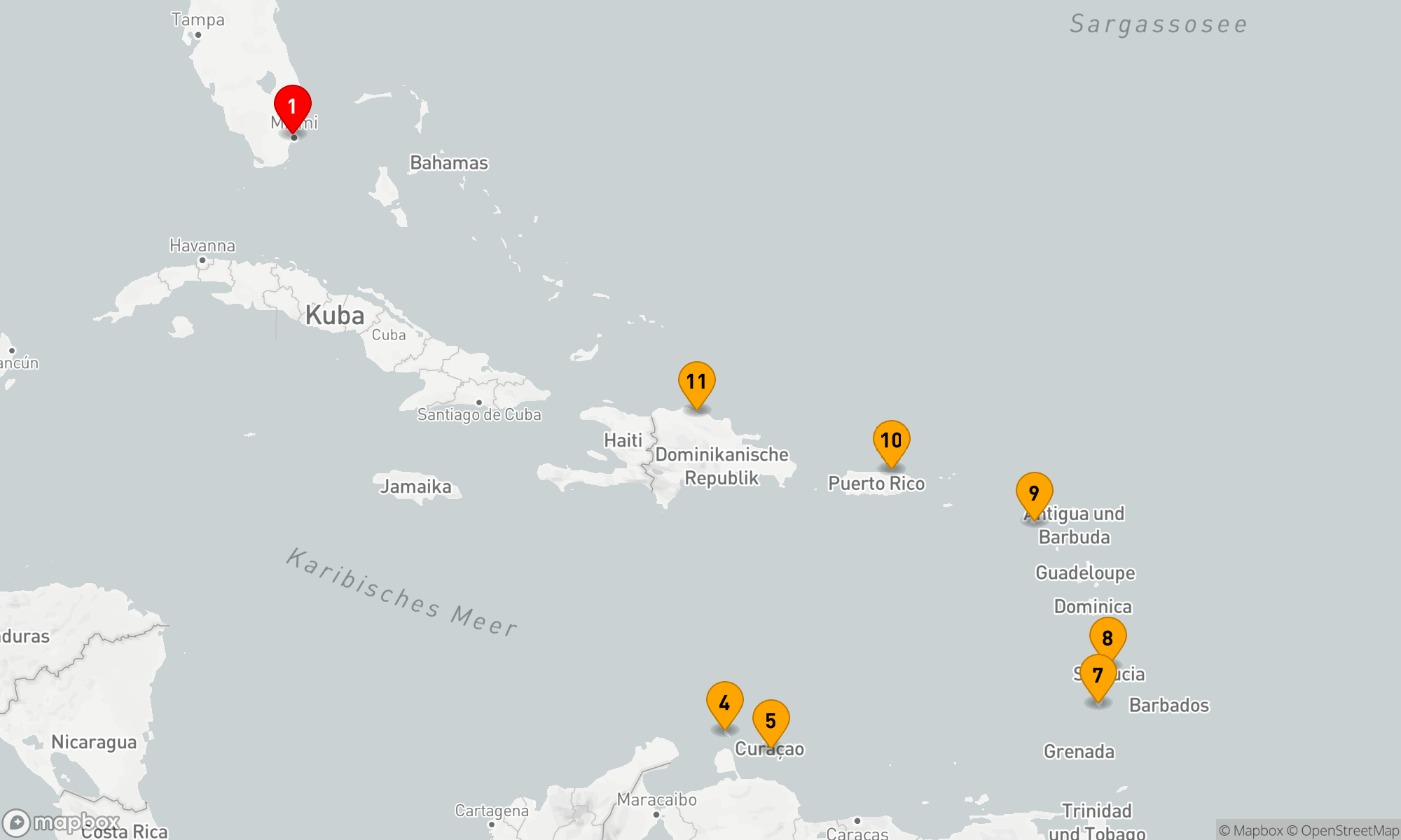 Route 12 Nächte - EXOTIC CARIBBEAN ESCAPE