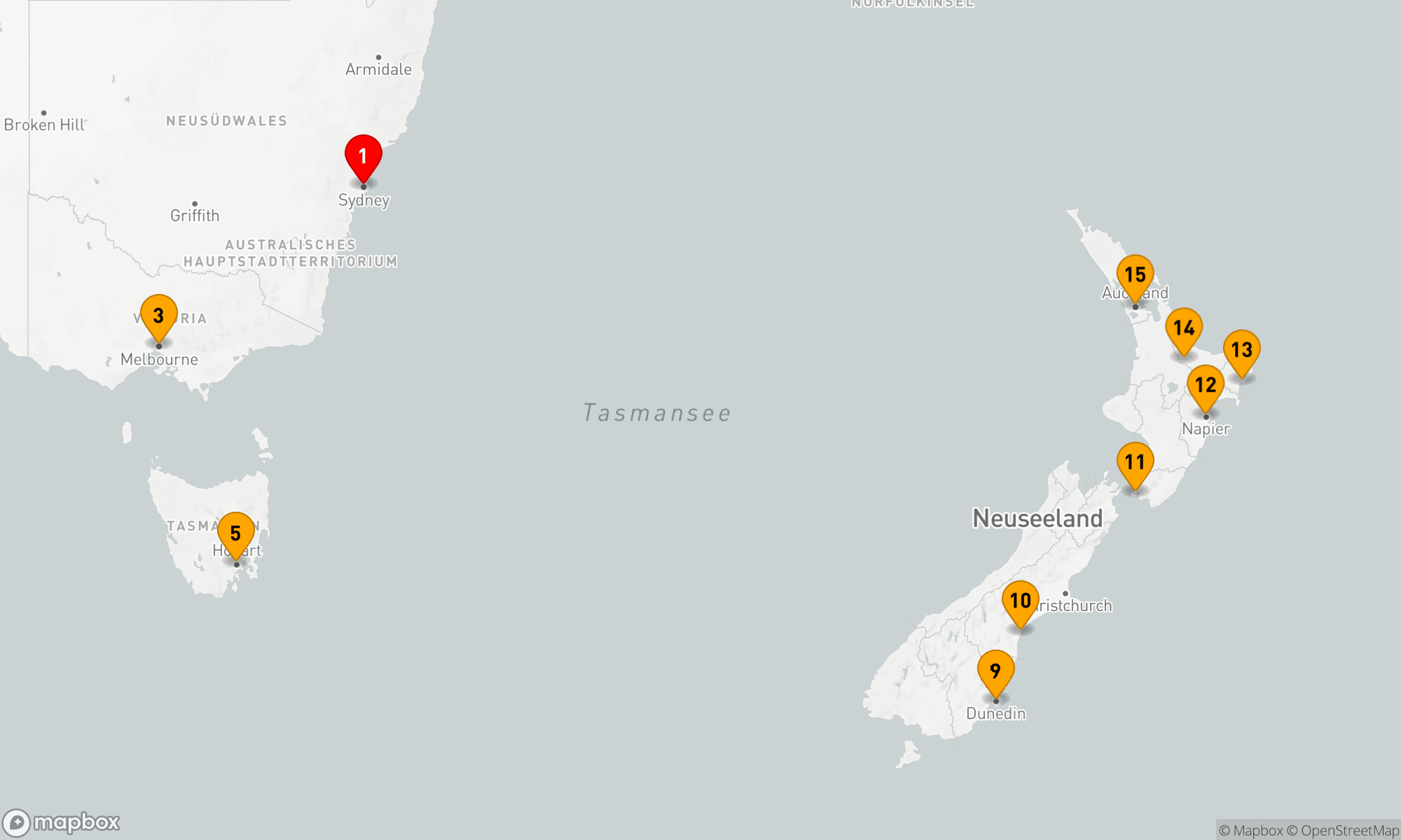 Route 14 Nächte - AUSSIE & KIWI MEMENTOS