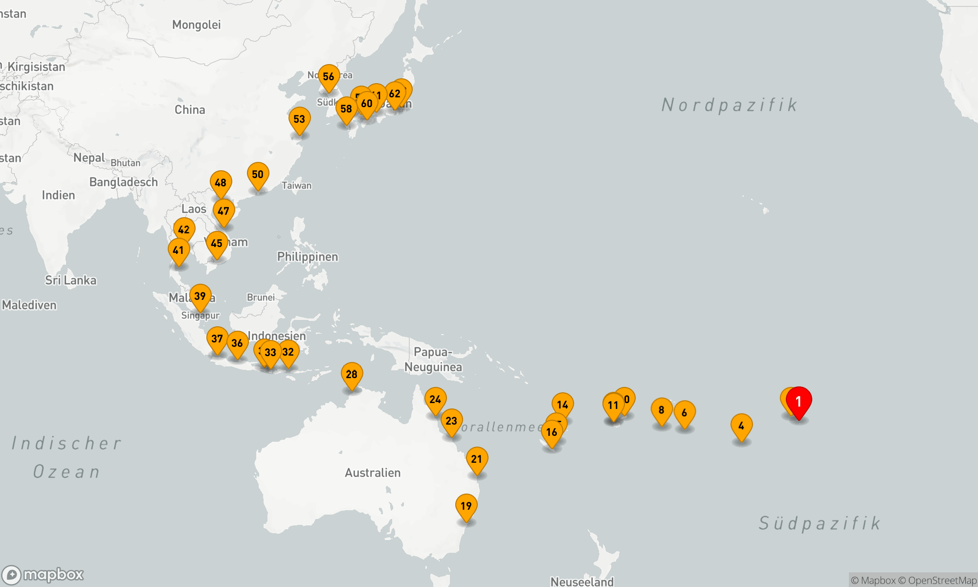 Route 62 Nächte - ATOLLS TO EASTERN EMPIRES