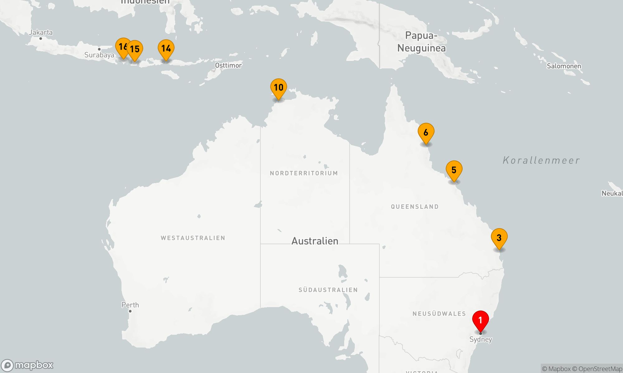 Route 15 Nächte - KOALAS TO KOMODOS