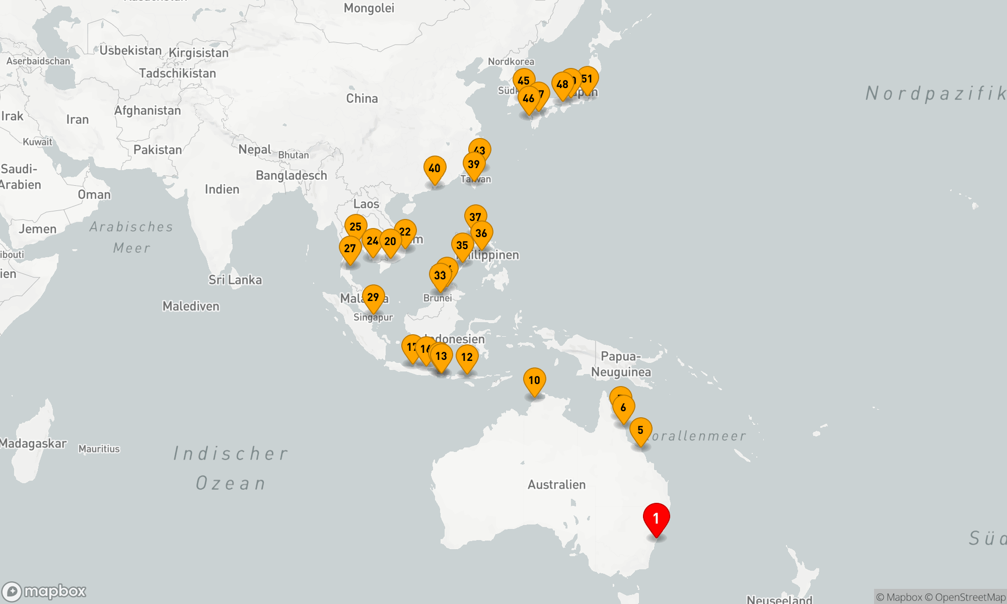 Route 51 Nächte - OCEANIA & ASIAN EMPIRES