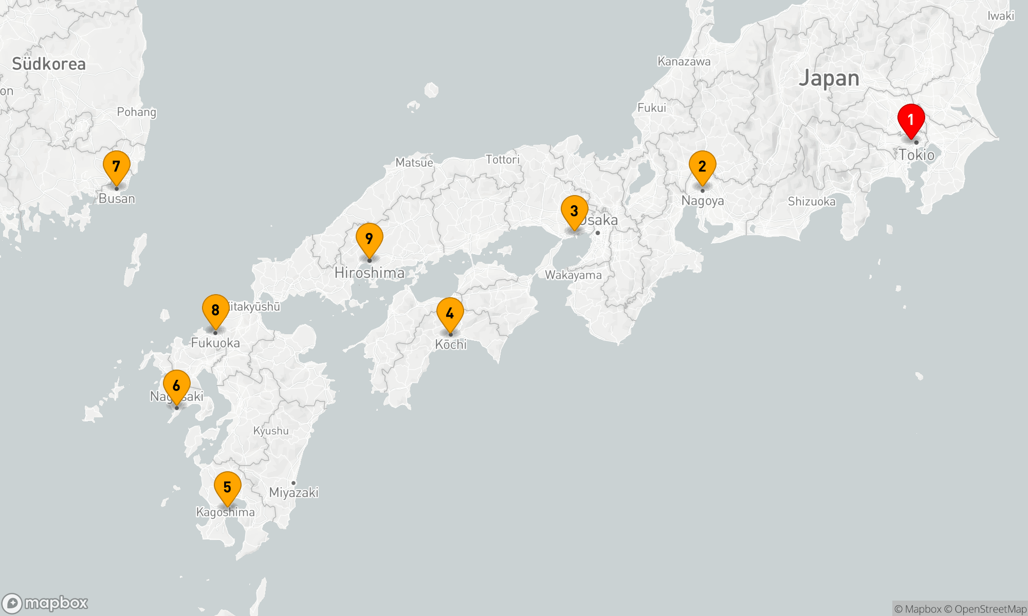 Route 10 Nächte - JAPANESE DAWN