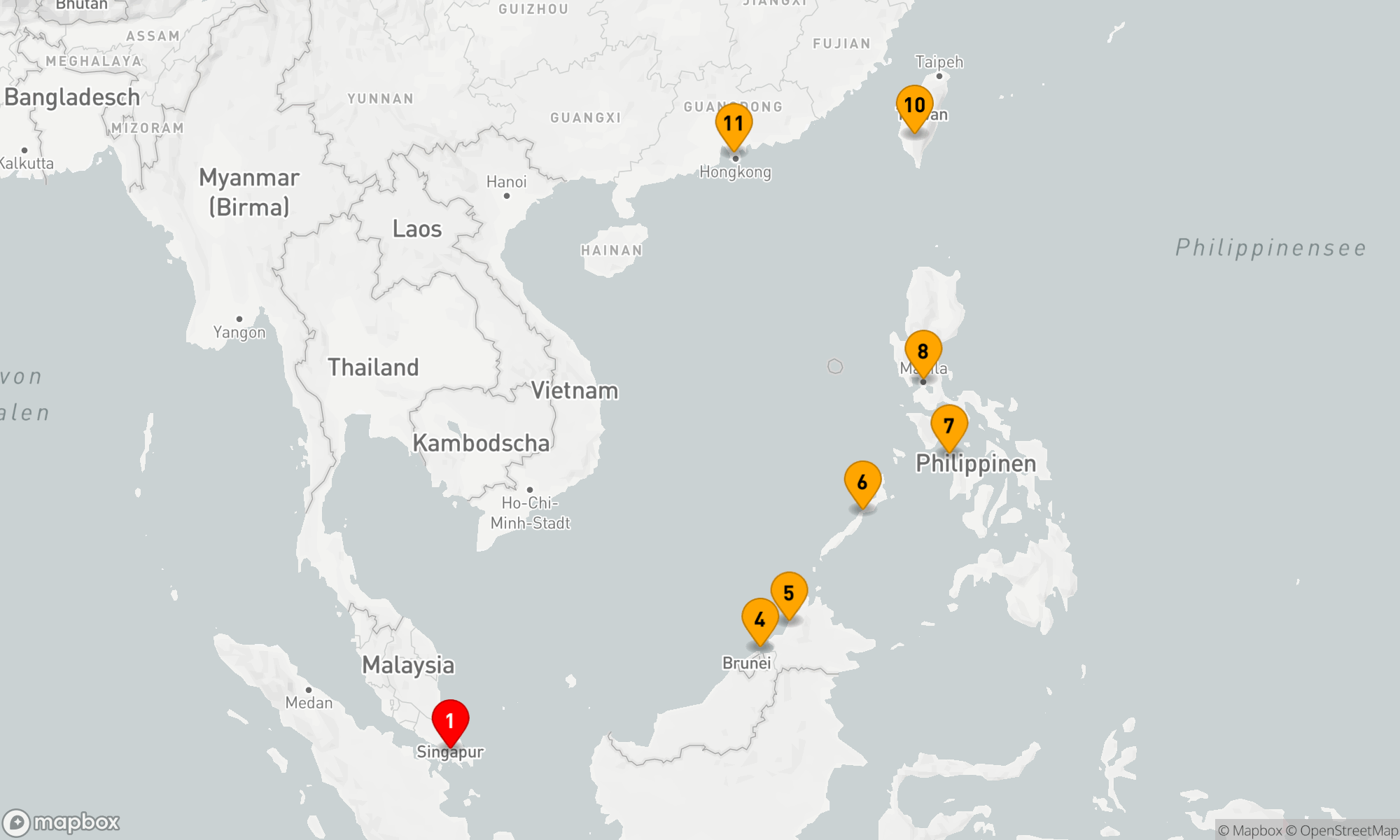 Route 11 Nächte - PALMS & PAGODAS