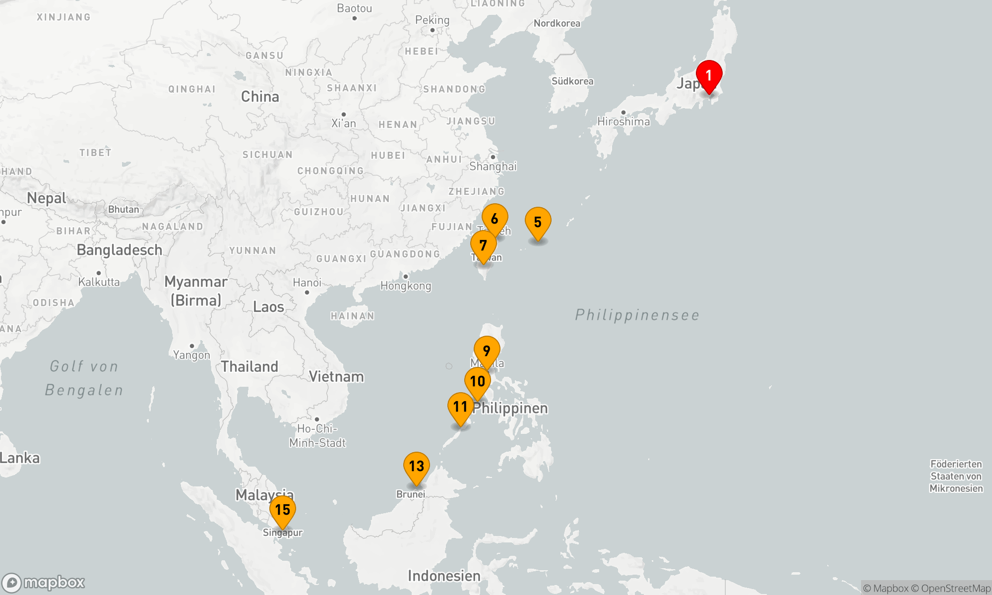 Route 15 Nächte - ARCHIPELAGOS OF THE EAST