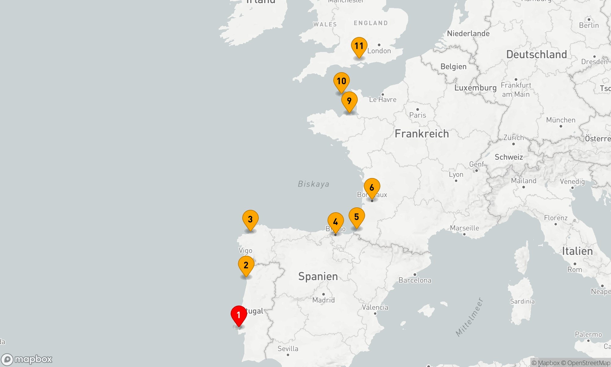 Route 10 Nächte - ATLANTIC WINE TRAILS