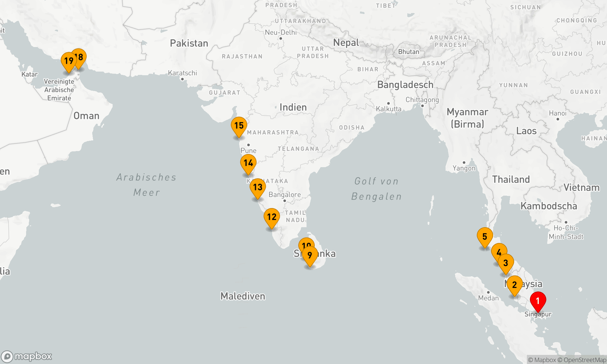 Route 18 Nächte - INDIAN OCEAN INSPIRATION