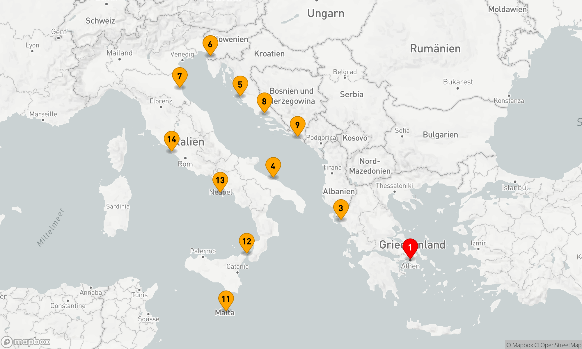 Route 13 Nächte - ETERNAL MEDITERRANEAN