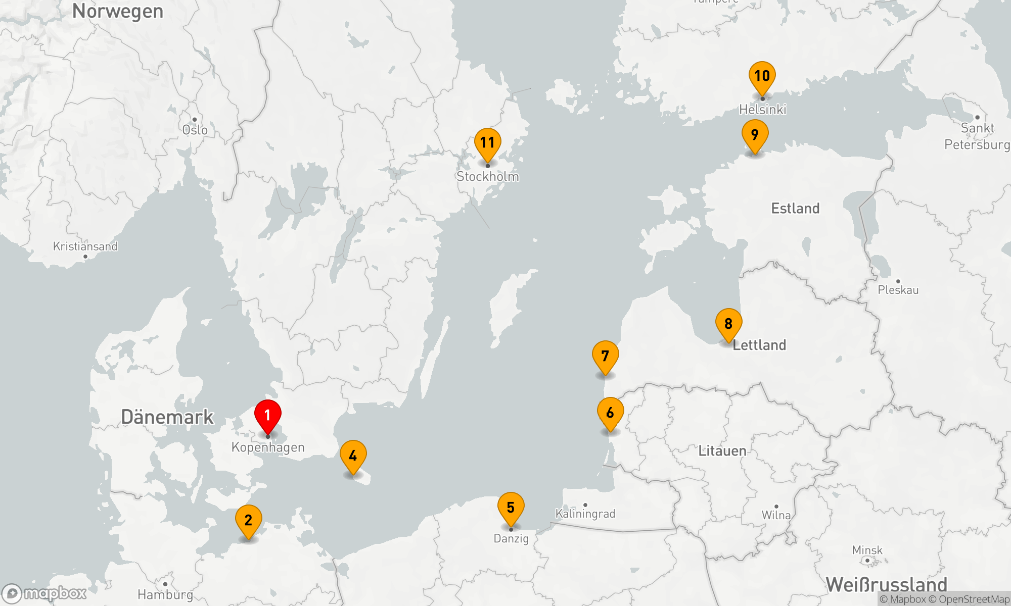 Route 11 Nächte - BEWITCHING BALTICS