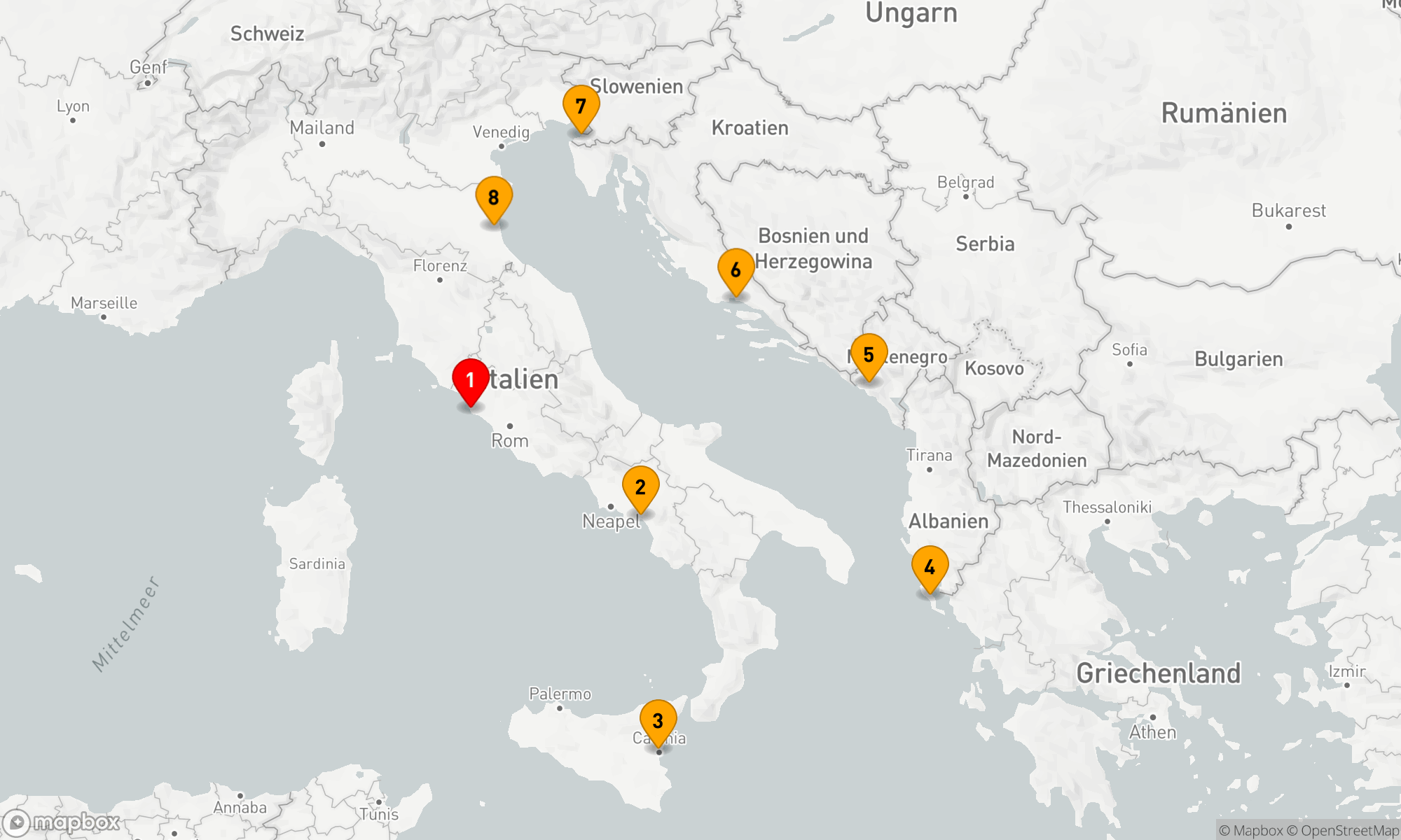 Route 7 Nächte - Mediterrane Entdeckungsreise: Von der Antike zur Adria