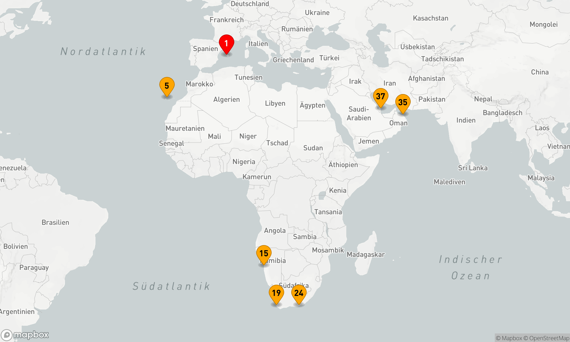 Route 37 Nächte - Rund um Afrika in den Orient