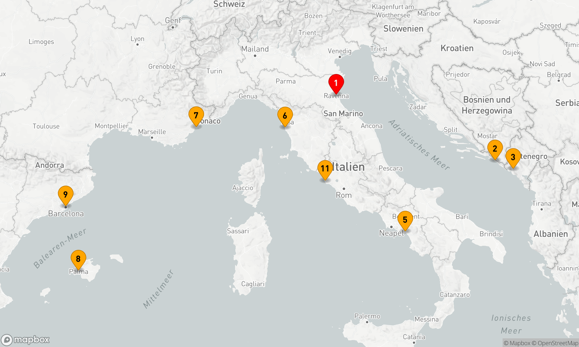 Route 10 Nächte - Mediterrane Entdeckungsreise