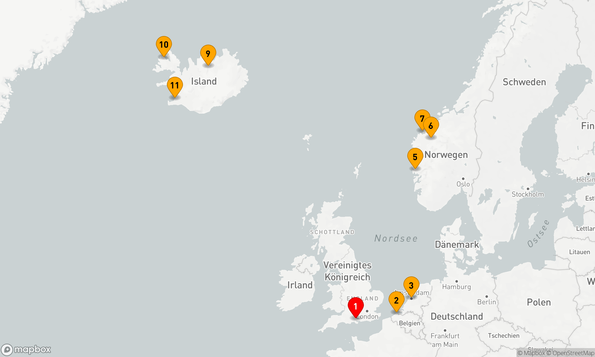 Route 11 Nächte - Nordische Entdeckungsreise