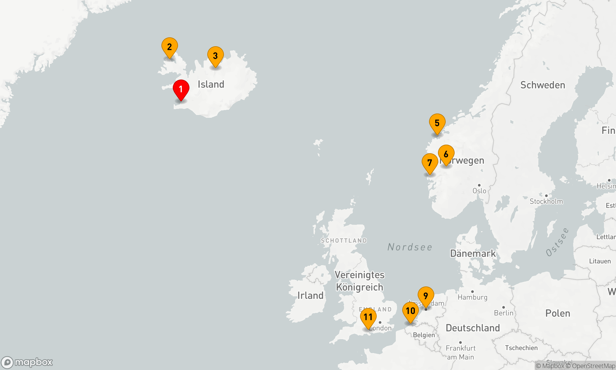 Route 10 Nächte - Nordische Entdeckungsreise: Von den Fjorden zum Ärmelkanal