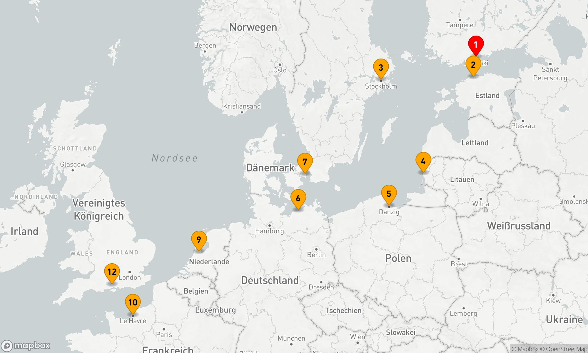 Route 11 Nächte - Ostsee-Atlantik Entdeckungsreise