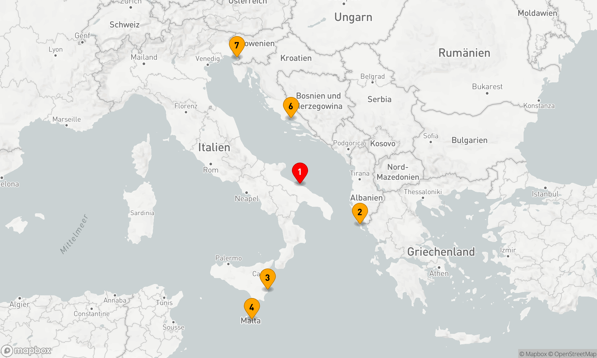 Route 7 Nächte - Mittelmeerzauber und Küstenschätze