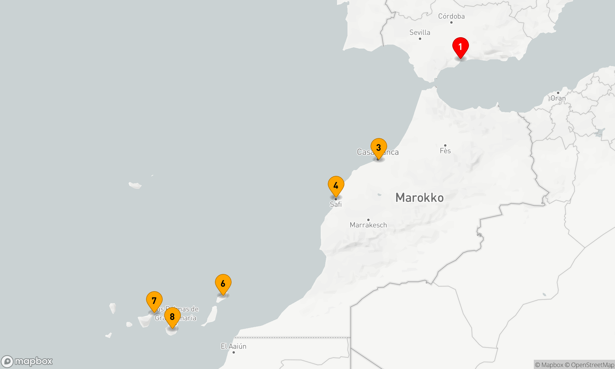 Route 7 Nächte - Marokko und die Kanarischen Inseln