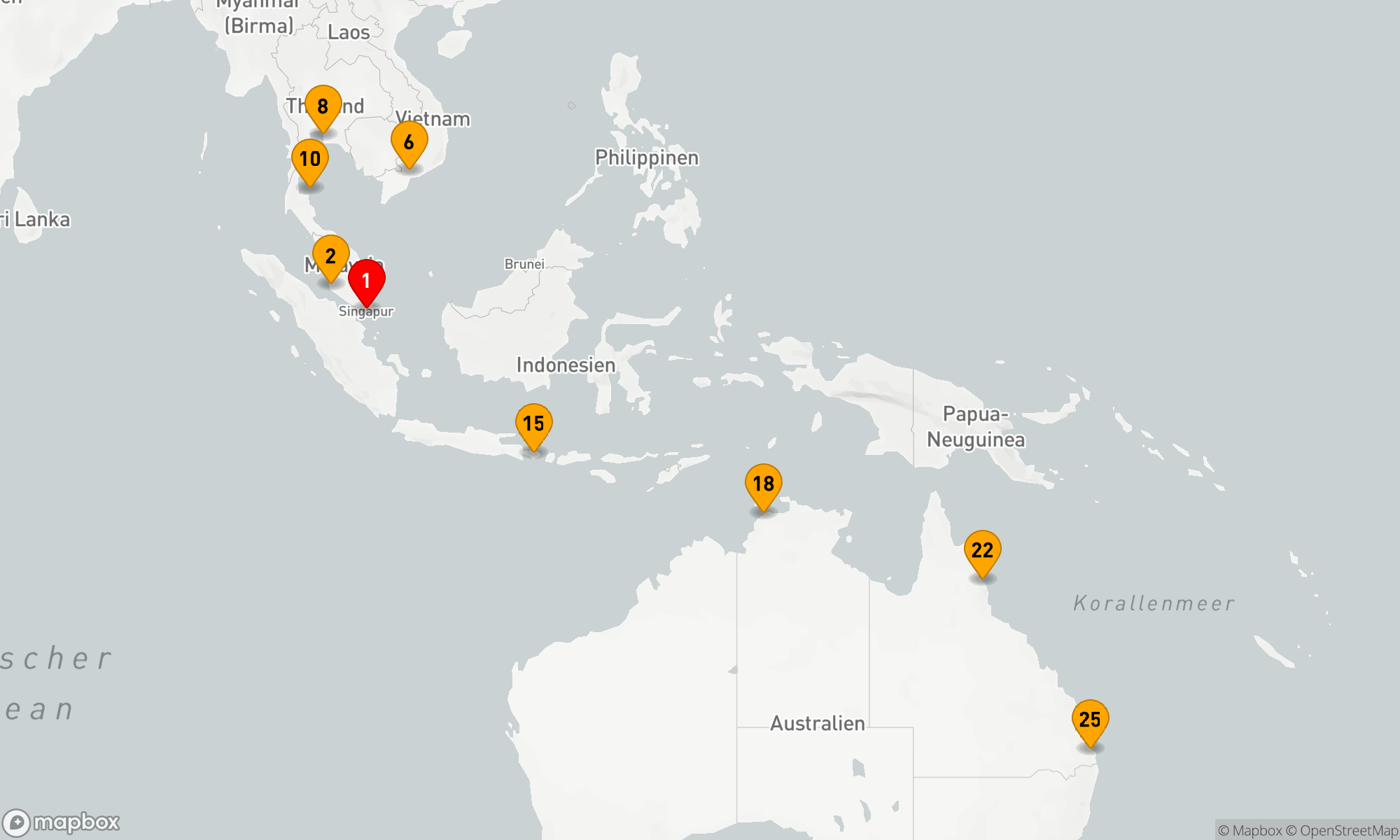 Route 24 Nächte - Asien und Australien