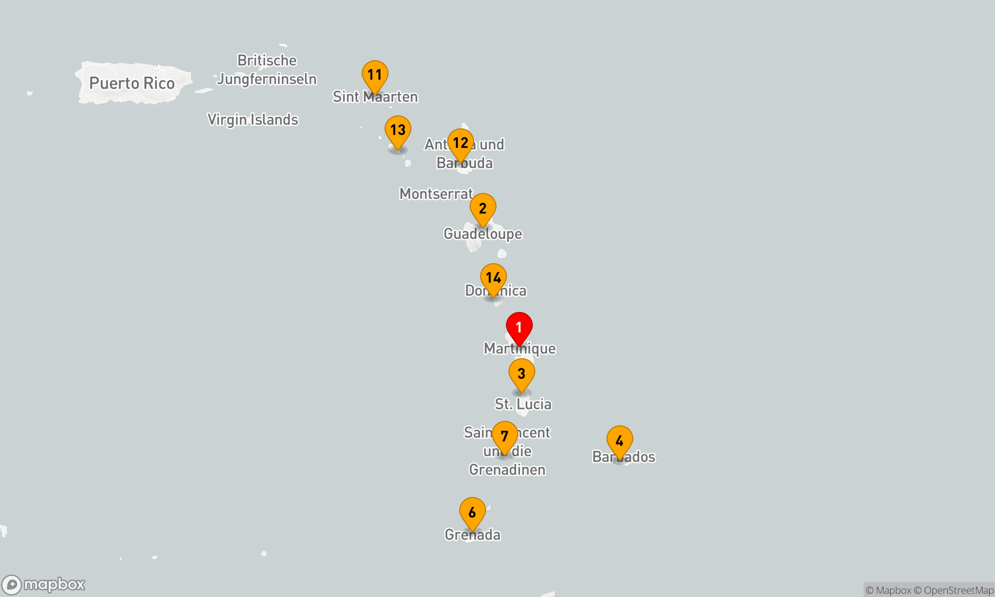 Route 14 Nächte - Karibische Trauminseln erleben