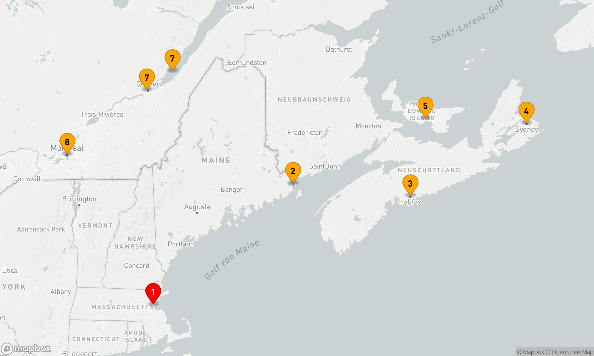 Route 7 Nächte - KANADA & NEW ENGLAND: MAINE,  MARITIMES & MONTREAL