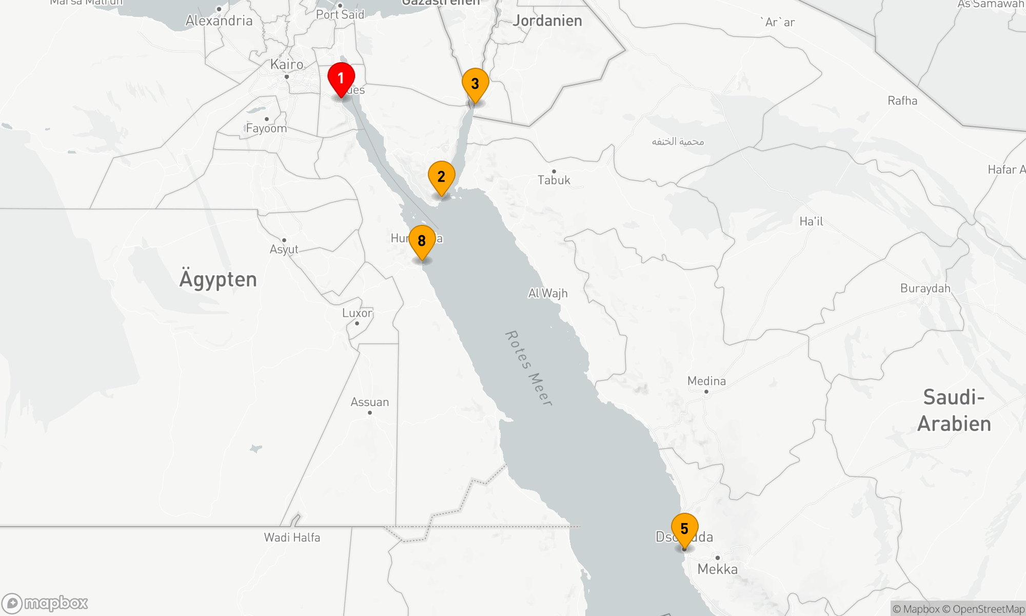 Route 9 Nächte - Entdeckung der Roten See und arabischen Wunder