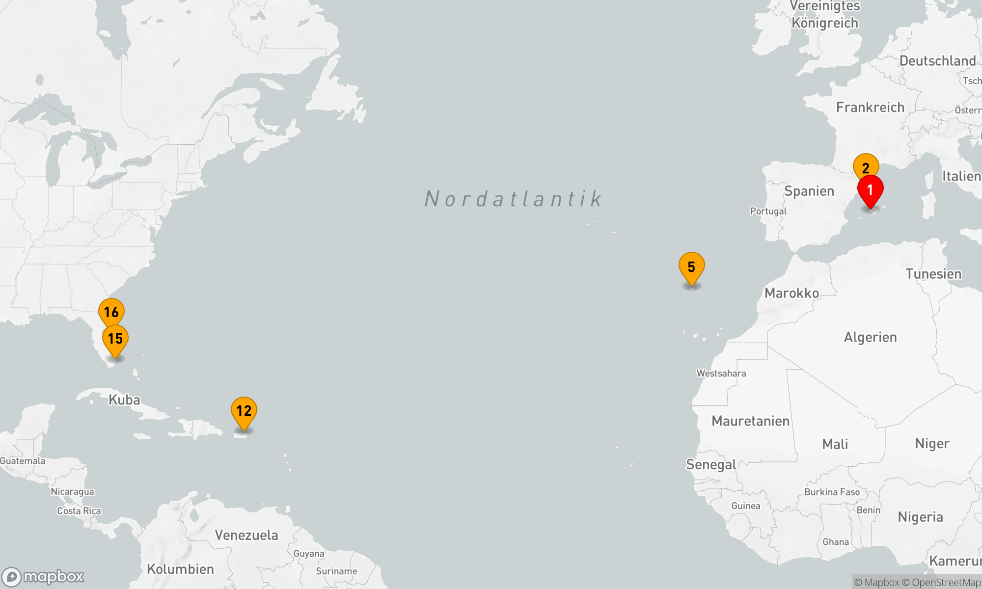 Route 15 Nächte - Transatlantische Entdeckungstour