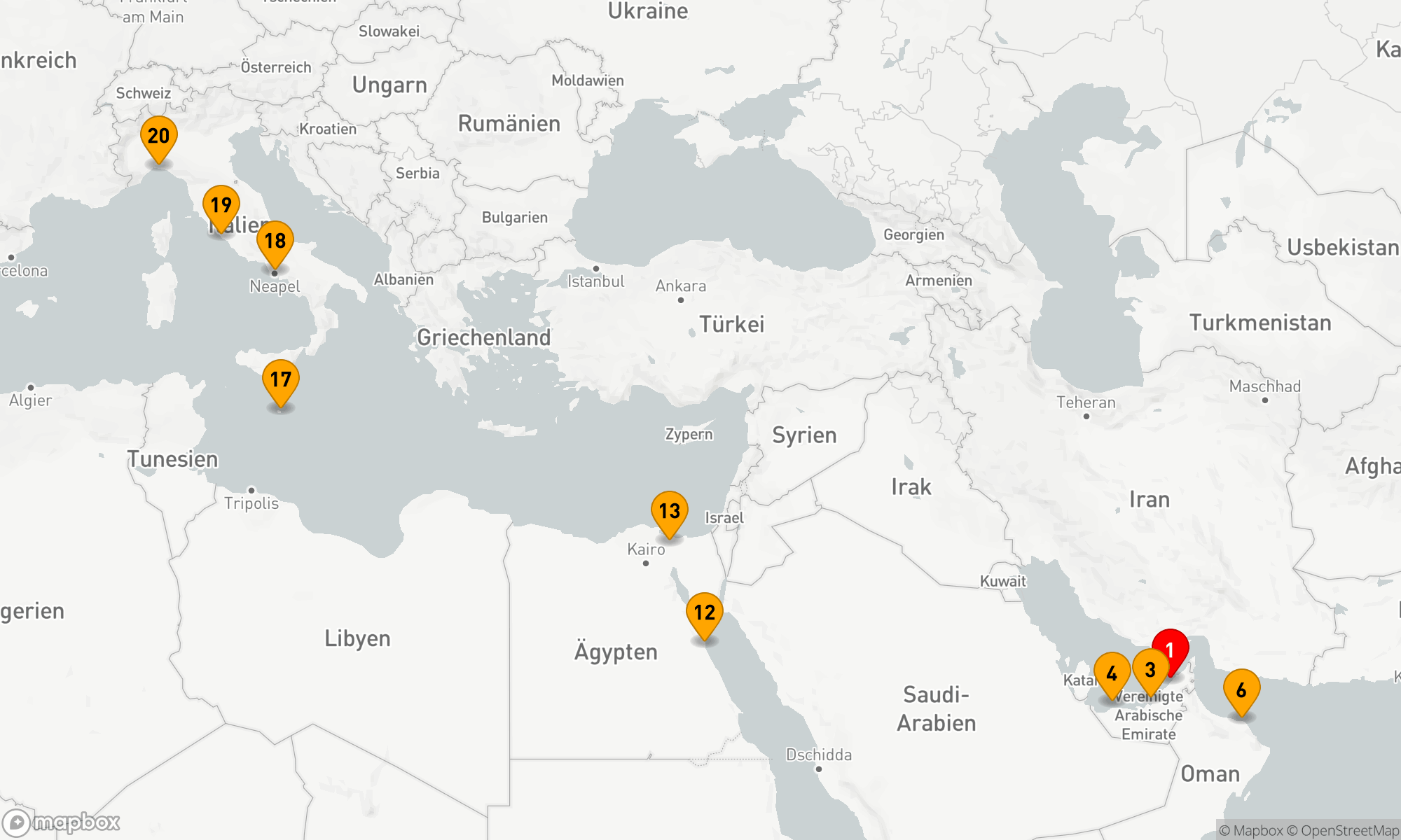 Route 19 Nächte - Von den Wüsten Arabiens zu den Küsten Europas: Eine Reise voller Vielfalt und Kultur