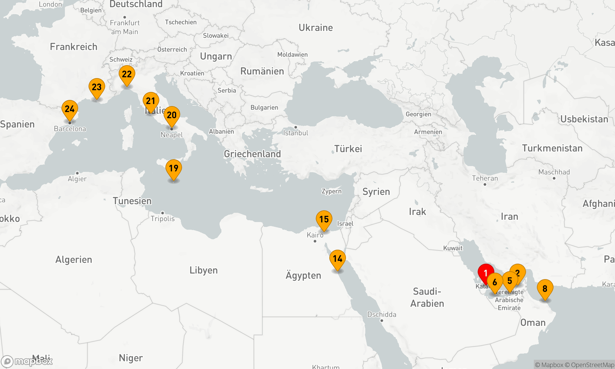 Route 23 Nächte - Orientalische Entdeckung und Mittelmeerzauber
