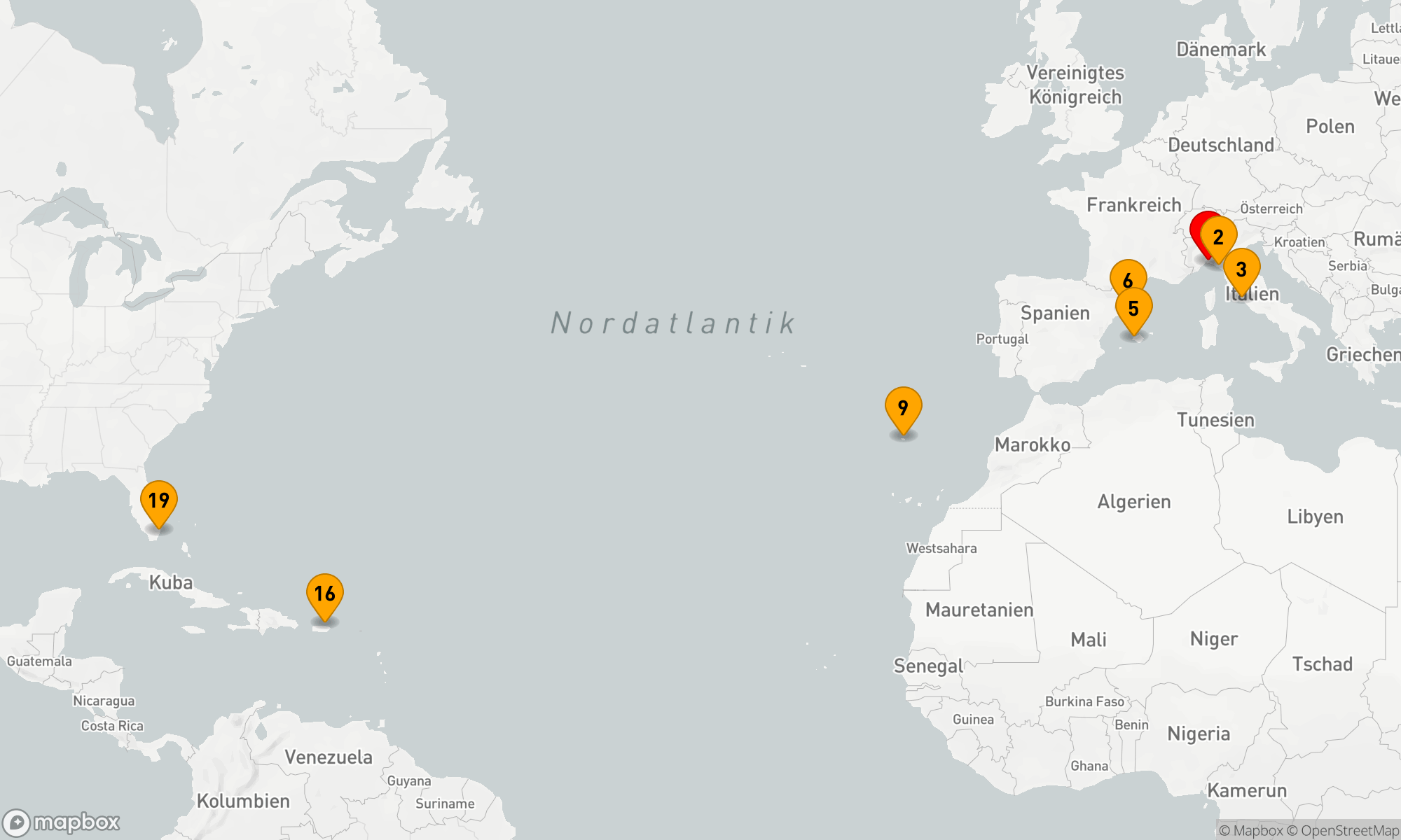 Route 18 Nächte - Vom Mittelmeer in die Karibik - Eine Entdeckungsreise