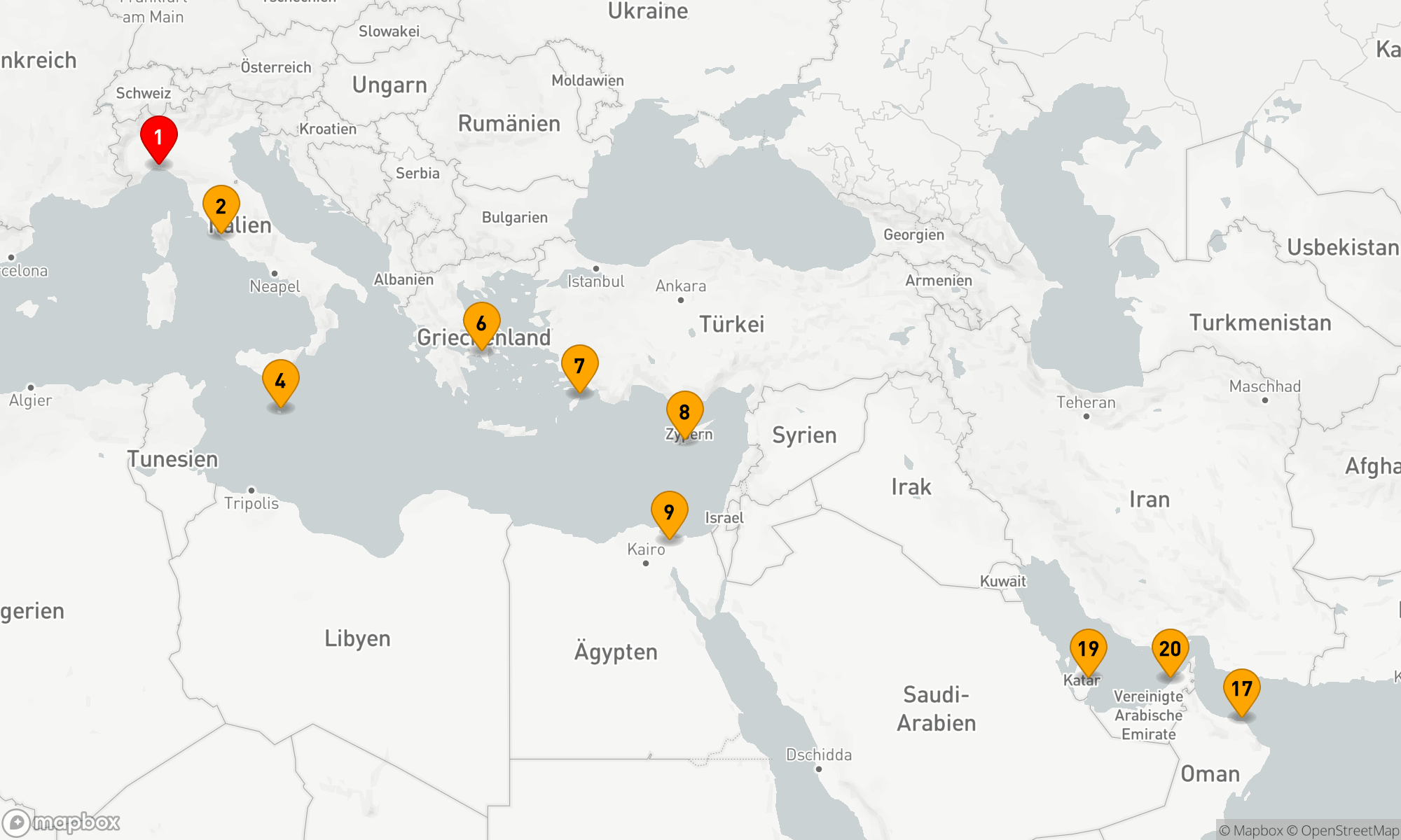 Route 20 Nächte - Von der Antike zum Arabischen Zauber