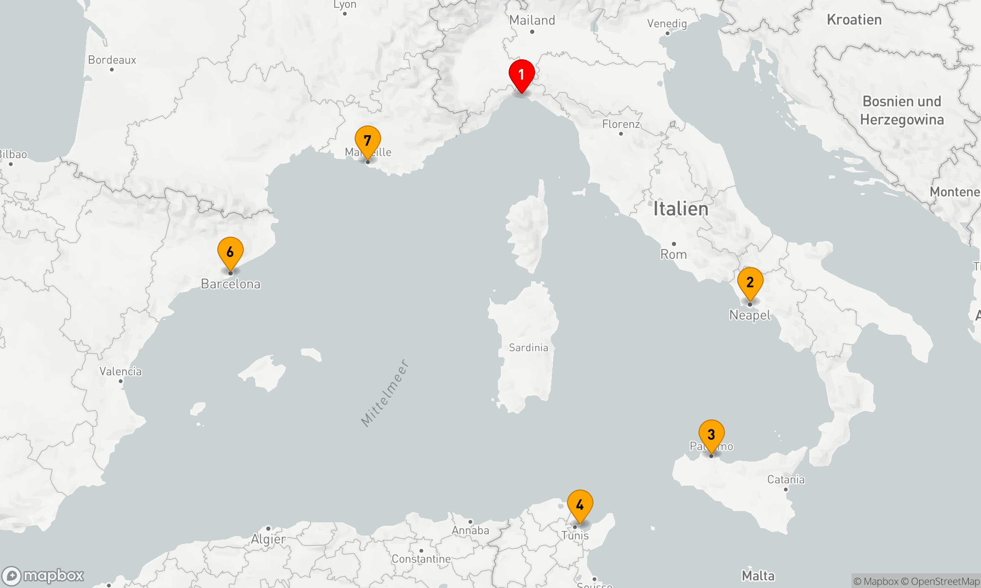 Route 7 Nächte - Mediterrane Entdeckungsreise ab Genua