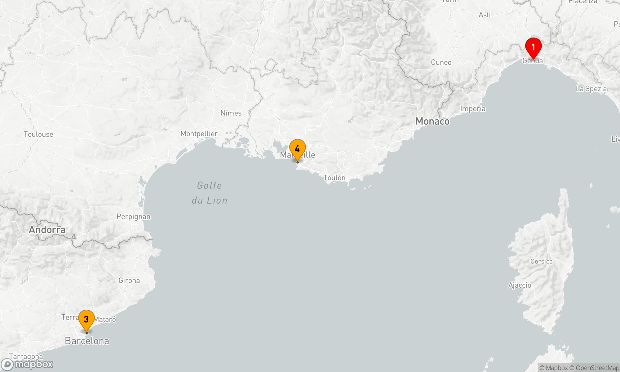 Route 4 Nächte - Mediterrane Impressionen