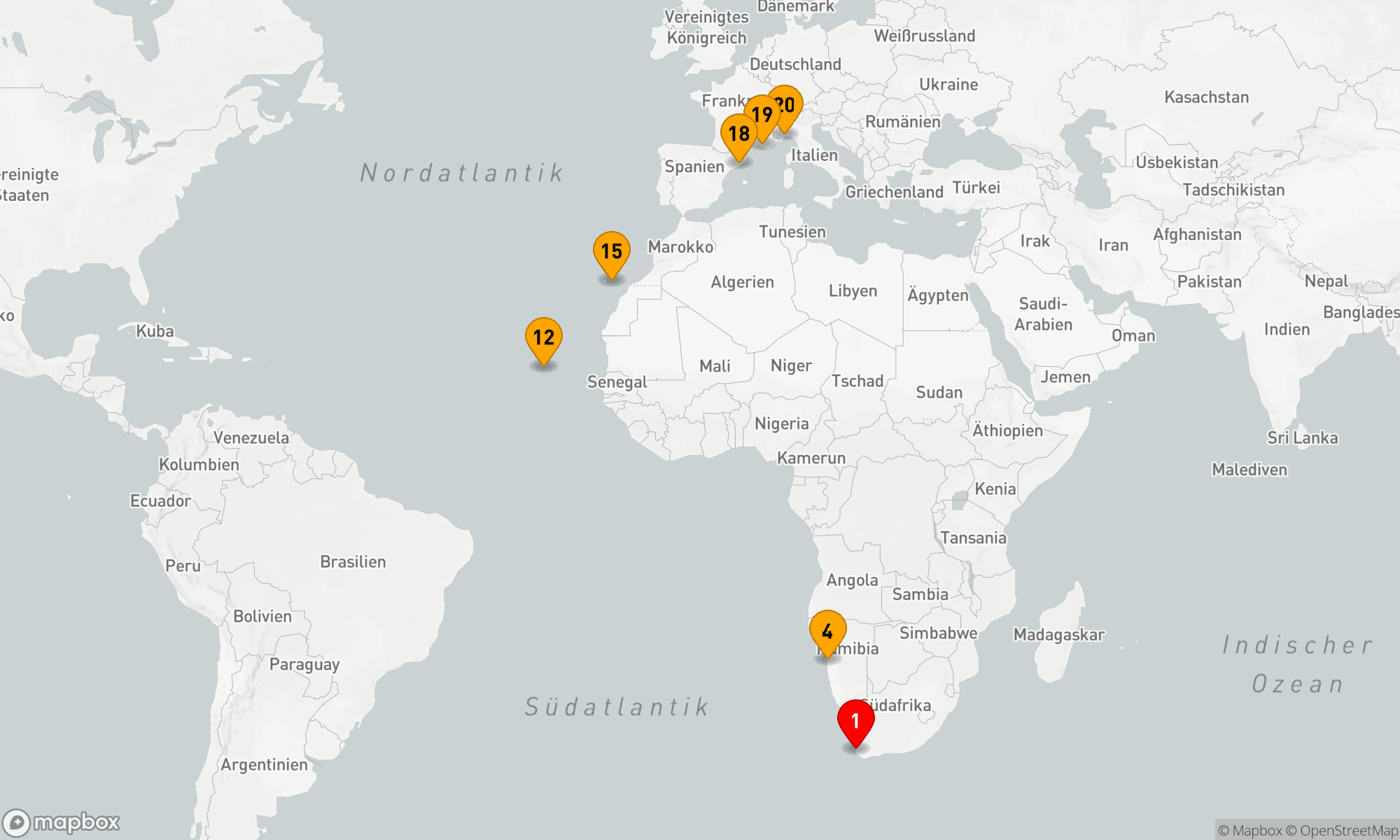 Route 19 Nächte - Von Afrika bis zum Mittelmeer: Eine unvergessliche Entdeckungsreise