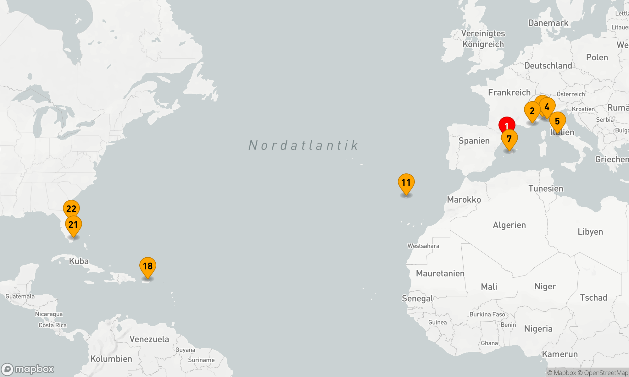 Route 21 Nächte - Transatlantische Entdeckungsreise