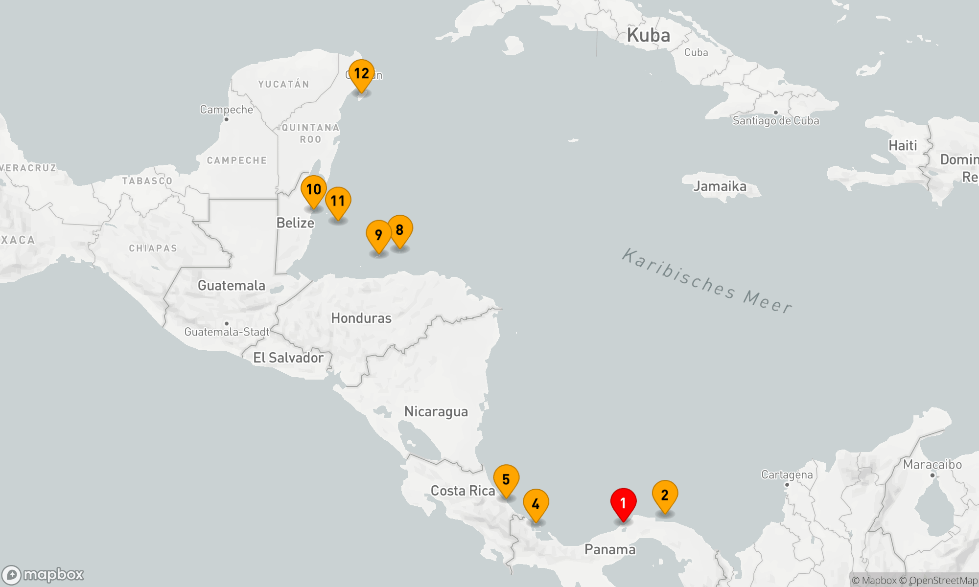 Route 12 Nächte - Karibische Träume: Von Panama nach Mexiko