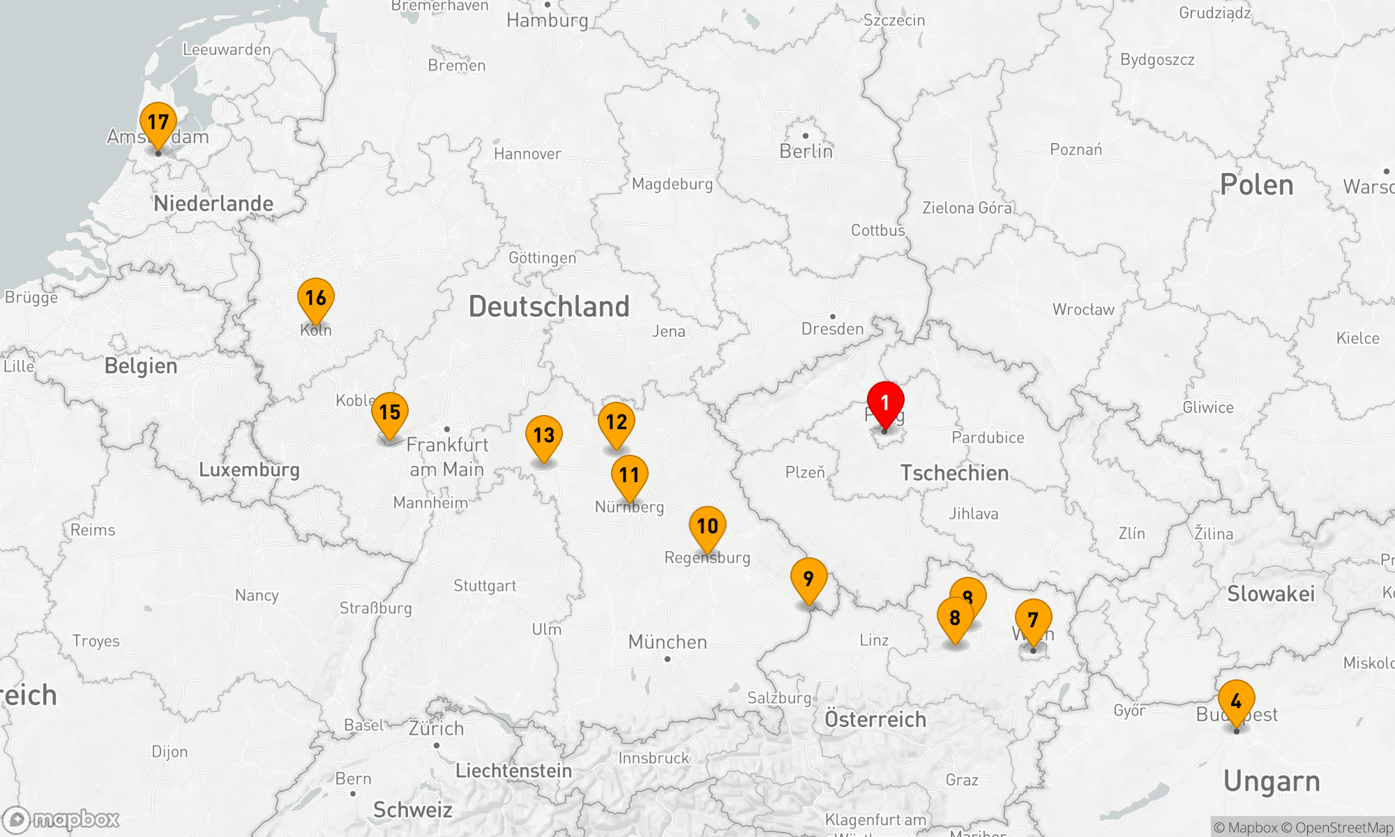 Route 17 Nächte - Weihnachten & Neujahr mit Prag