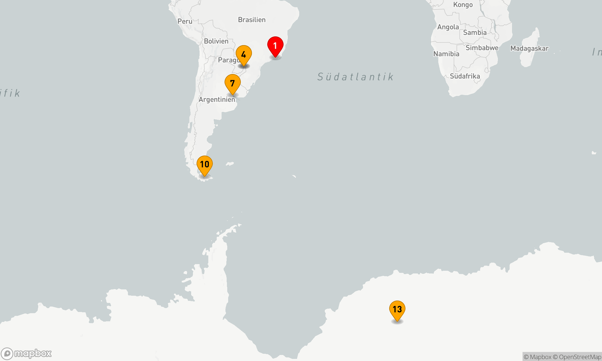 Route 20 Nächte - Höhepunkte der Antarktis,  Argentinien & Brasilien - Kreuzfahrt & Landreise