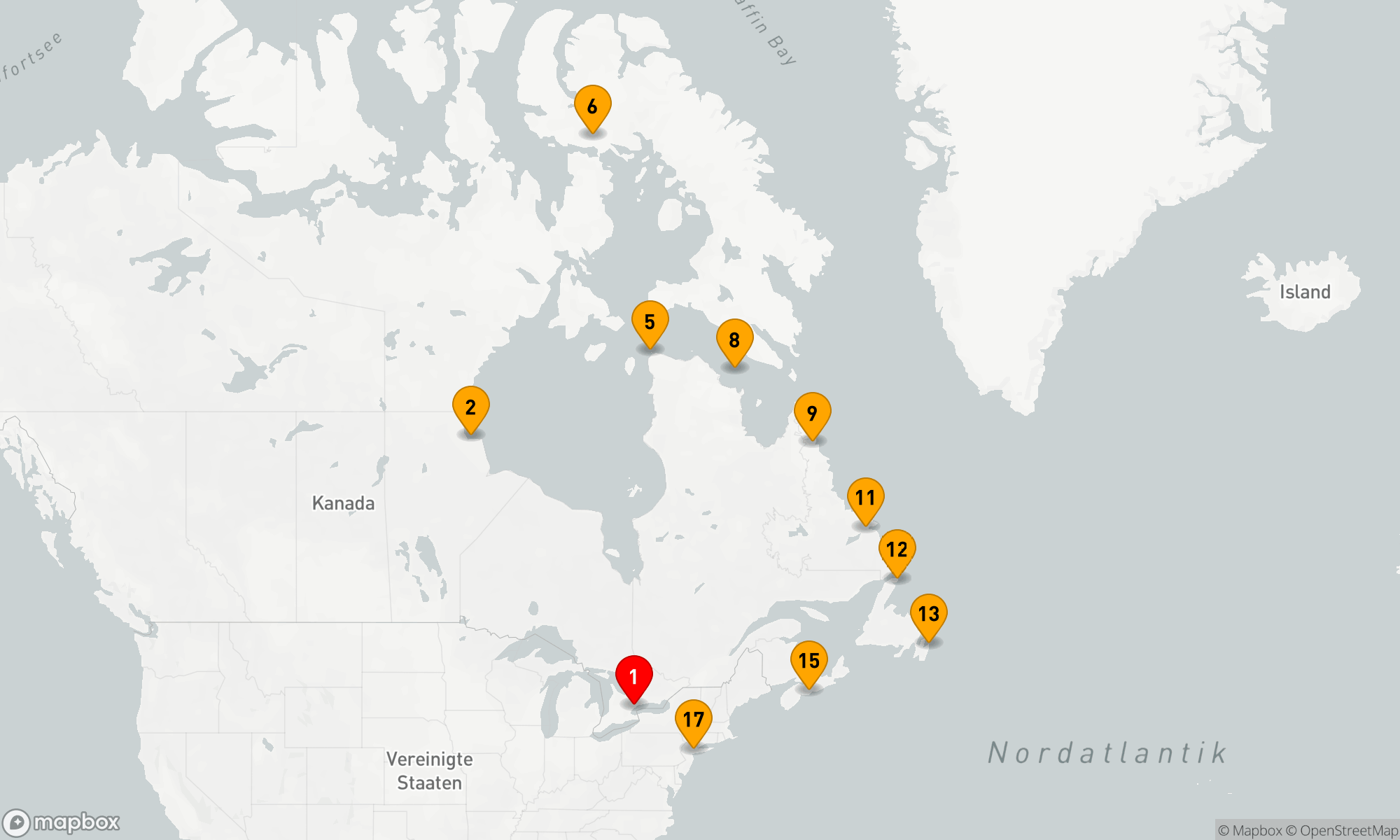 Route 17 Nächte - Hudson Bay & die kanadische Arktis nach New York