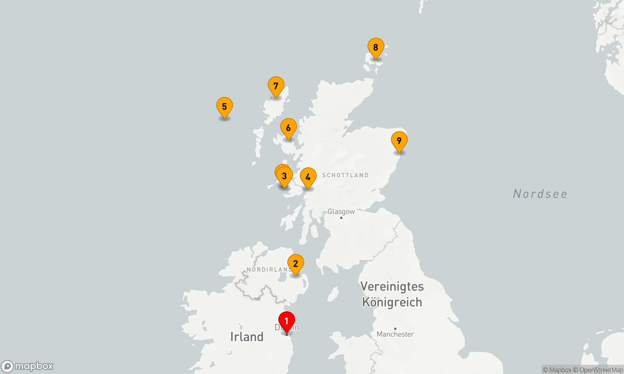 Route 9 Nächte - Schottische Inseln: Historische Pfade & Wildnis